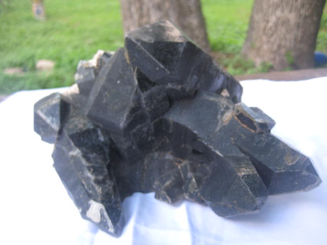 Smokey Quartz cluster blocks negative energy 3976